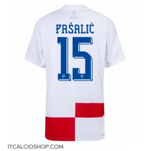 Croazia Mario Pasalic #15 Prima Maglia Europei 2024 Manica Corta